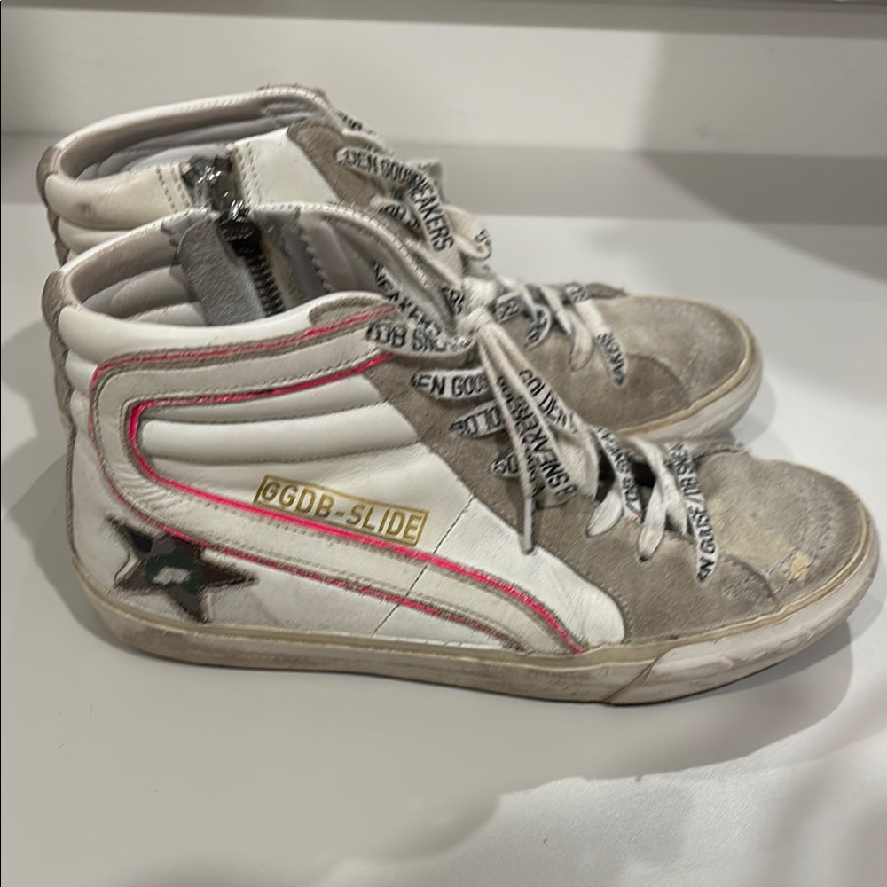 Golden Goose  High-Top Sneakers - White and Gray